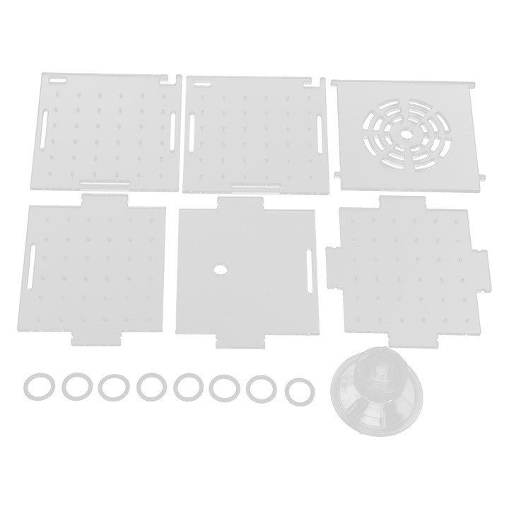 Cutie de izolare a pestilor Cutie de crestere a pestilor din acrilic, incubator de acvariu pentru creveti de pesti