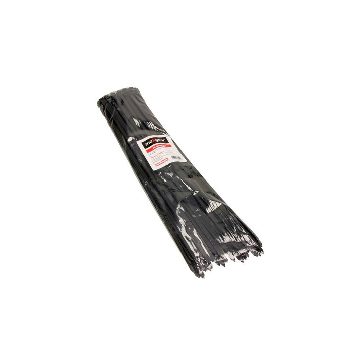 Maxgear műanyag szorítógallér 9x550mm, 100 db-os készlet, fekete