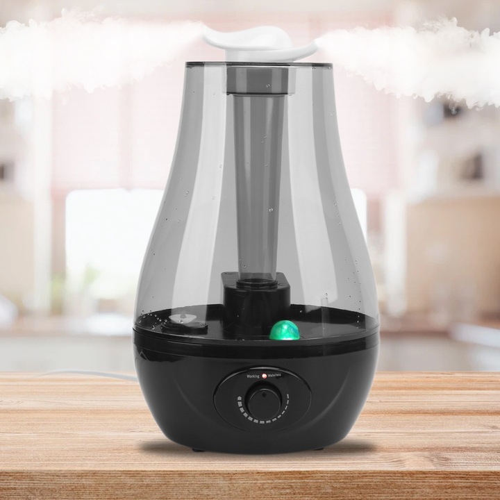Umidificator de aer Jormftte, USB, 130ml, 3-6 ore, LED ajustabil
