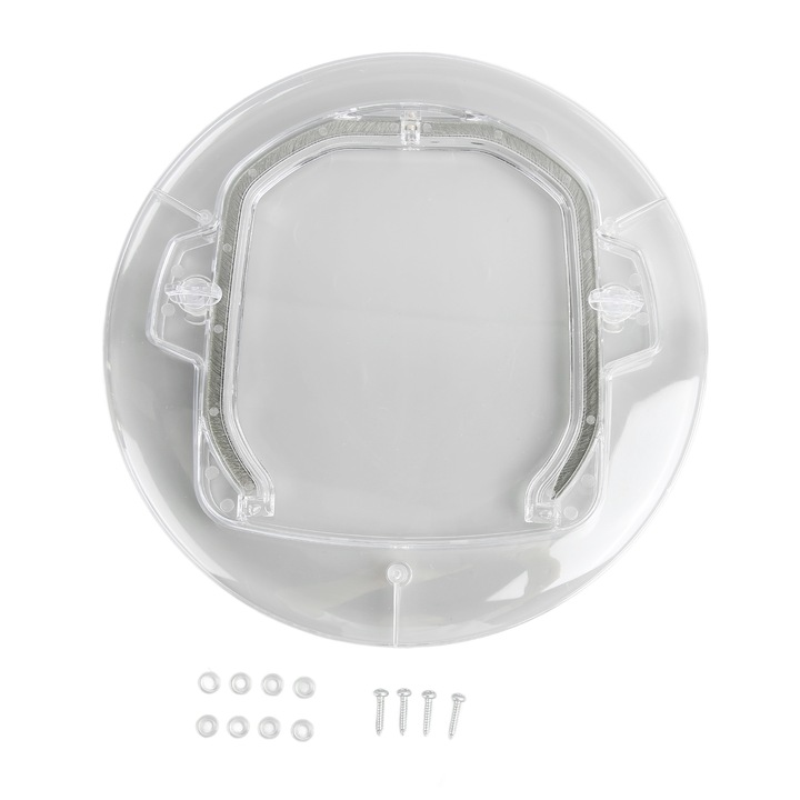 Прозрачна котешка вратичка, Enforose, самозатваряща се, ABS материал, за плътни и кухи интериорни врати