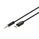 Gembird CCA-CM3.5M-1.5M Cablu USB tip C la stereo de 3,5 mm AUX 1,5 m Negru, 252810, convertor special
