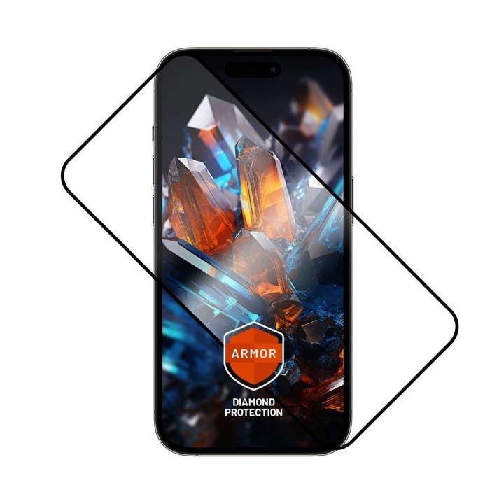 Folie protectie telefoane, FIXED, pentru Apple iPhone 16 Pro Max, neagra, cu aplicator, 254385