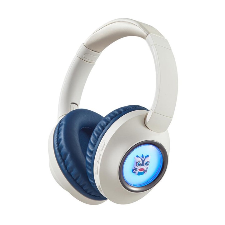 Casti Bluetooth HF XO - BE43 Lion, 32GB TF kártya, LED, kék