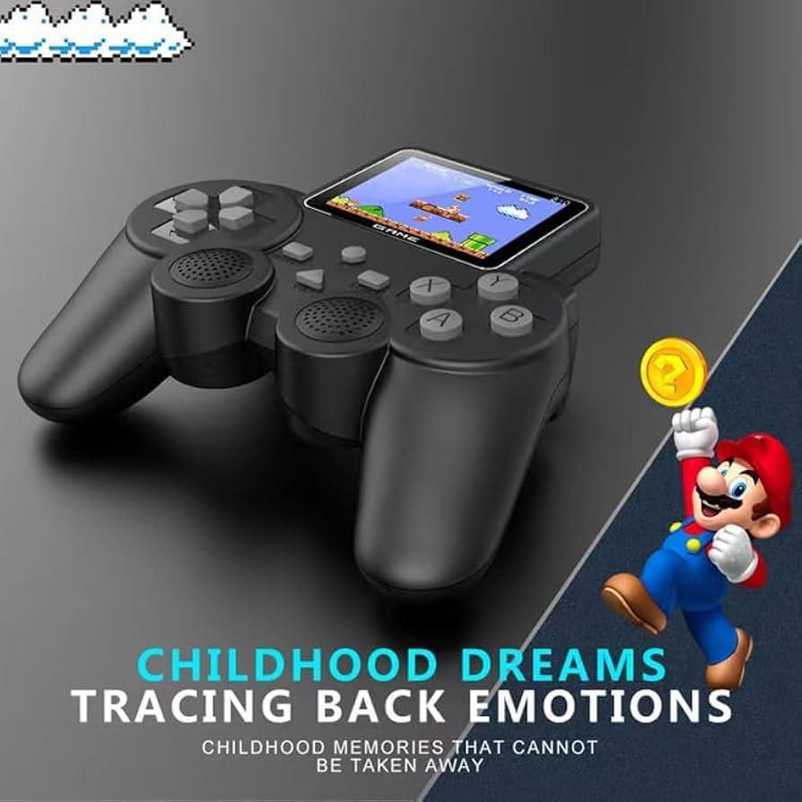 Consola de Jocuri Portabila - Retro Video Gaming Player cu 520 Jocuri Clasice, Conectare la Televizor, Ecran LCD Color, Baterie de Lunga Durata, Reincarcabila USB, New World S10 cu Chip de Jocuri Prof