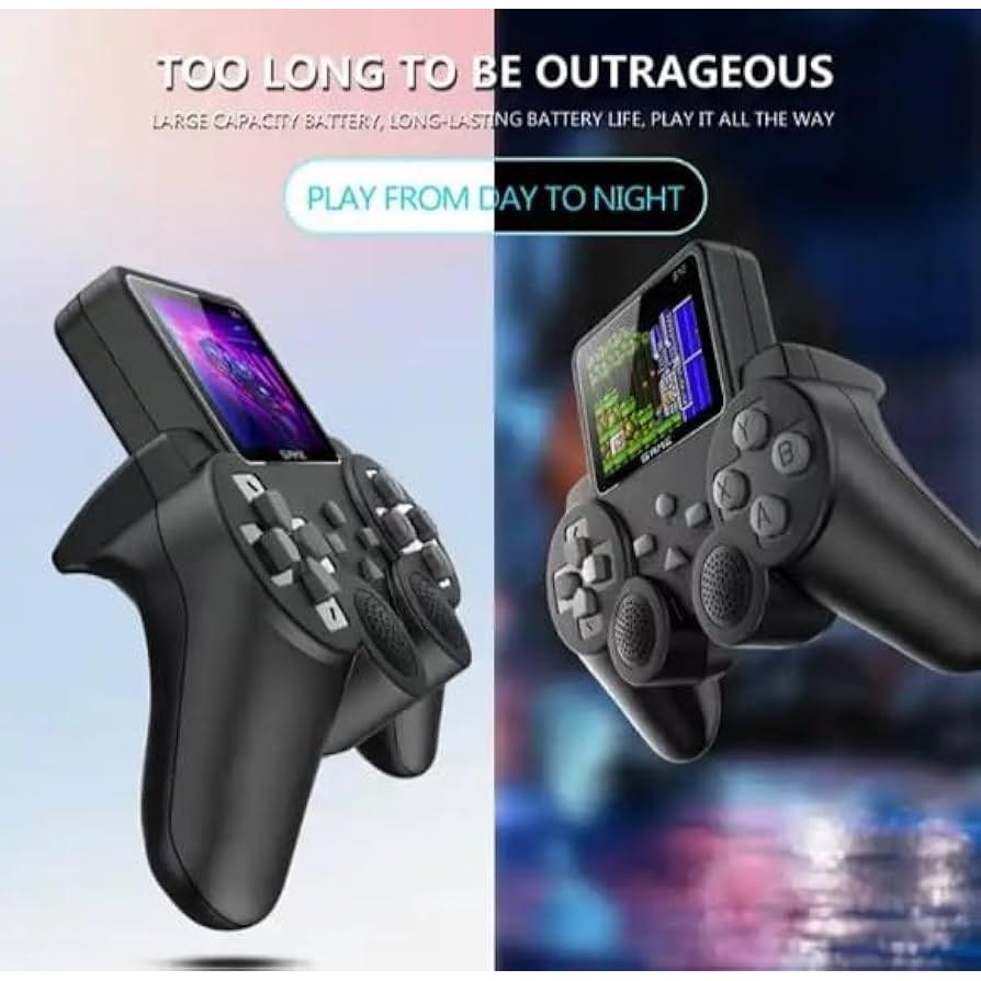 Consola de Jocuri Portabila - Retro Video Gaming Player cu 520 Jocuri Clasice, Conectare la Televizor, Ecran LCD Color, Baterie de Lunga Durata, Reincarcabila USB, New World S10 cu Chip de Jocuri Prof