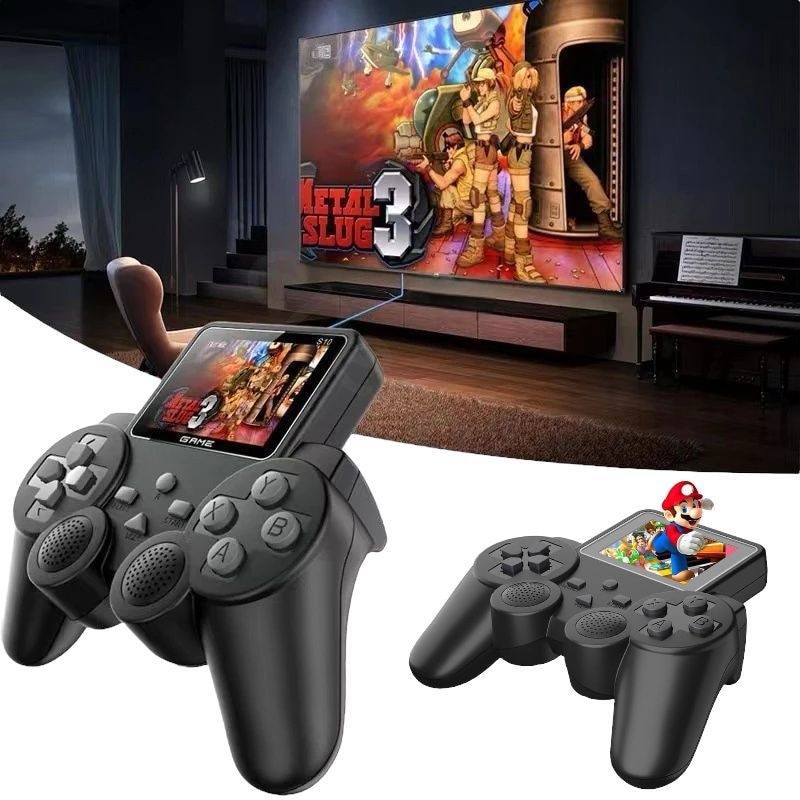 Consola de Jocuri Portabila - Retro Video Gaming Player cu 520 Jocuri Clasice, Conectare la Televizor, Ecran LCD Color, Baterie de Lunga Durata, Reincarcabila USB, New World S10 cu Chip de Jocuri Prof