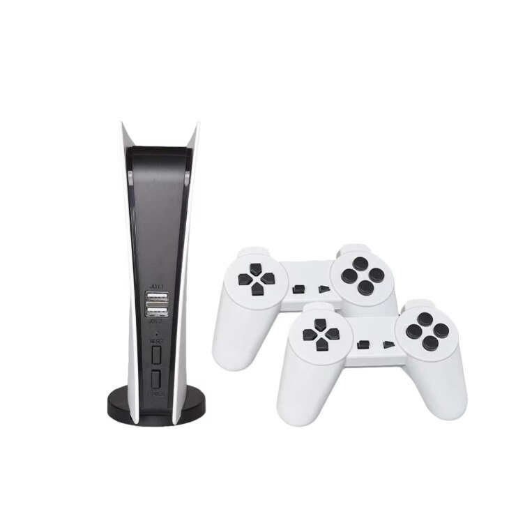 Consola De Jocuri Video Retro Wireless GS5, 2 x Controller Fara Fir, Super 8 BIT Game, Alb/Negru, 200 Jocuri