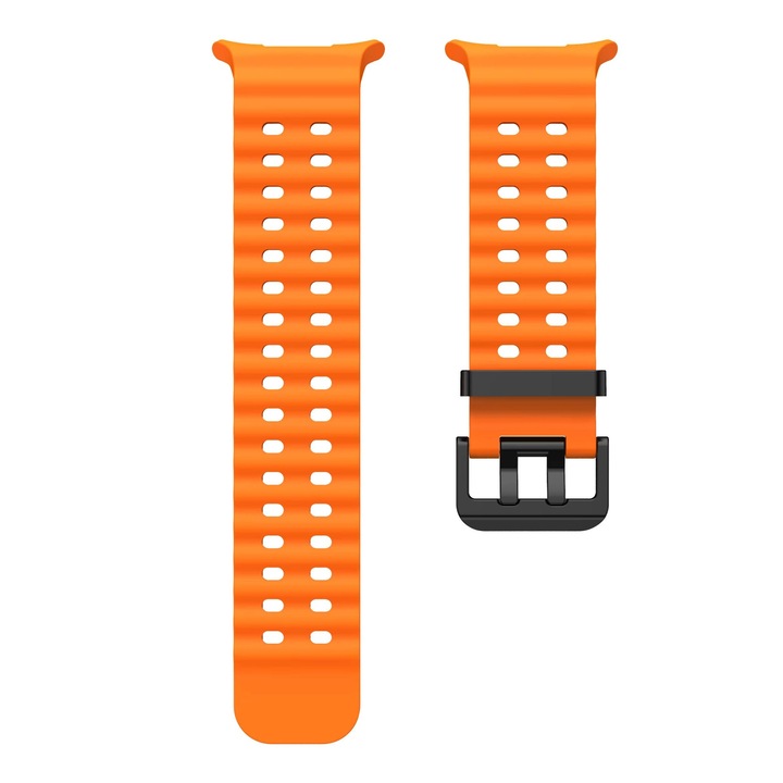 Силиконова каишка Smart Pulse Premium за смарт часовник Samsung Watch 7 Ultra 47mm, оранжева
