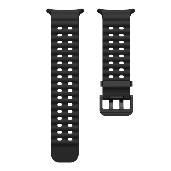 Силиконова каишка Smart Pulse Premium за смарт часовник Samsung Watch 7 Ultra 47mm, черна