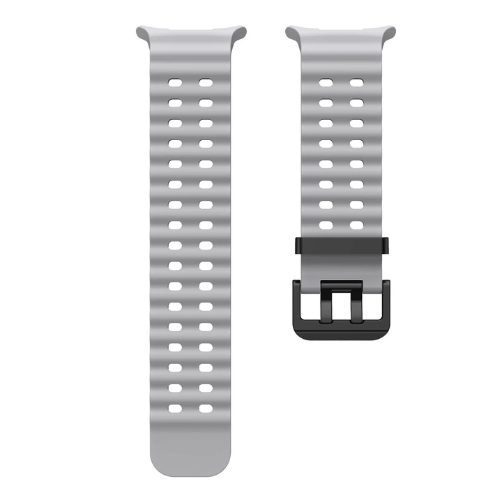 Силиконова каишка Smart Pulse Premium за смарт часовник Samsung Watch 7 Ultra 47mm, сива