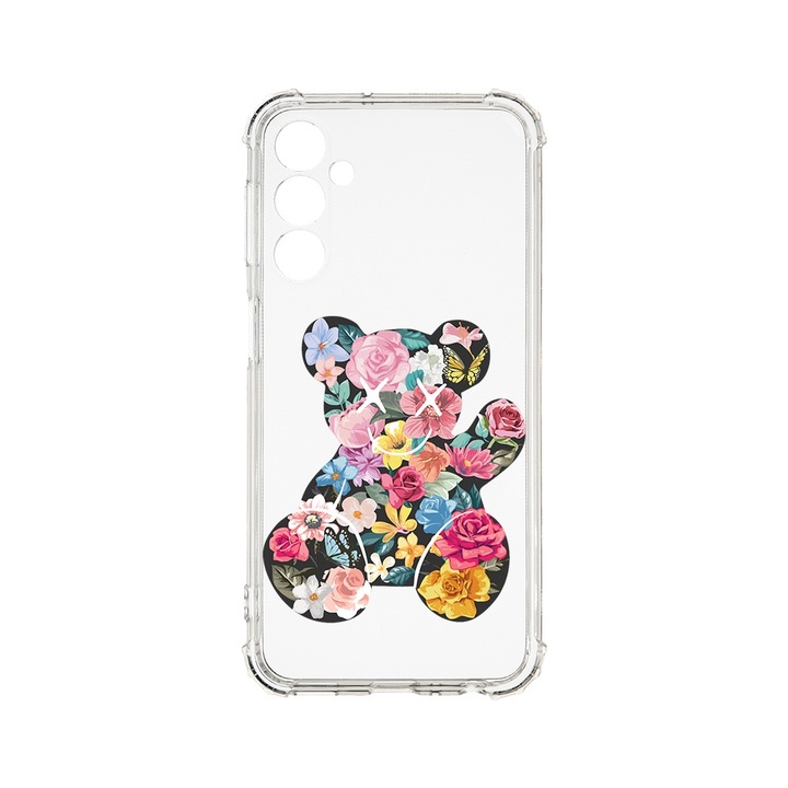 Силиконов калъф BestCase за Samsung Galaxy M15 / Galaxy F15, Teddy Bear Color Flower, Air-Cushion Technology, 1.5MM, Anti Shock, AS 1550
