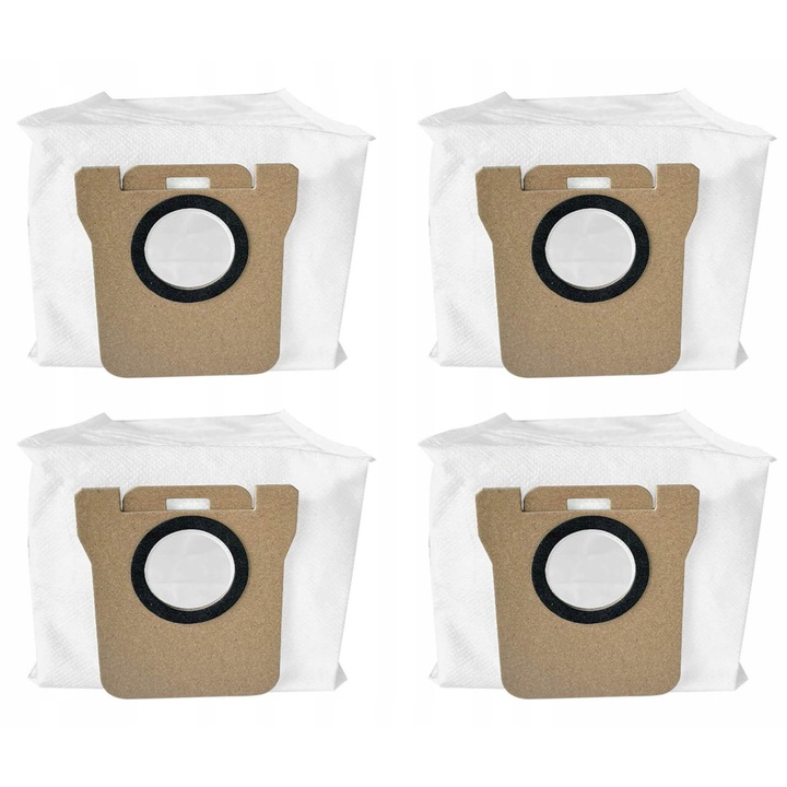 Set de saci pentru aspirator, Xiaomi S10 X10 S20, Dreame L10S L20 X30, Calitate Superioara, Saci De Deseuri Cu Inchidere Automata, Capacitate Mare, Materiale De Inalta Calitate, 4 Bucati