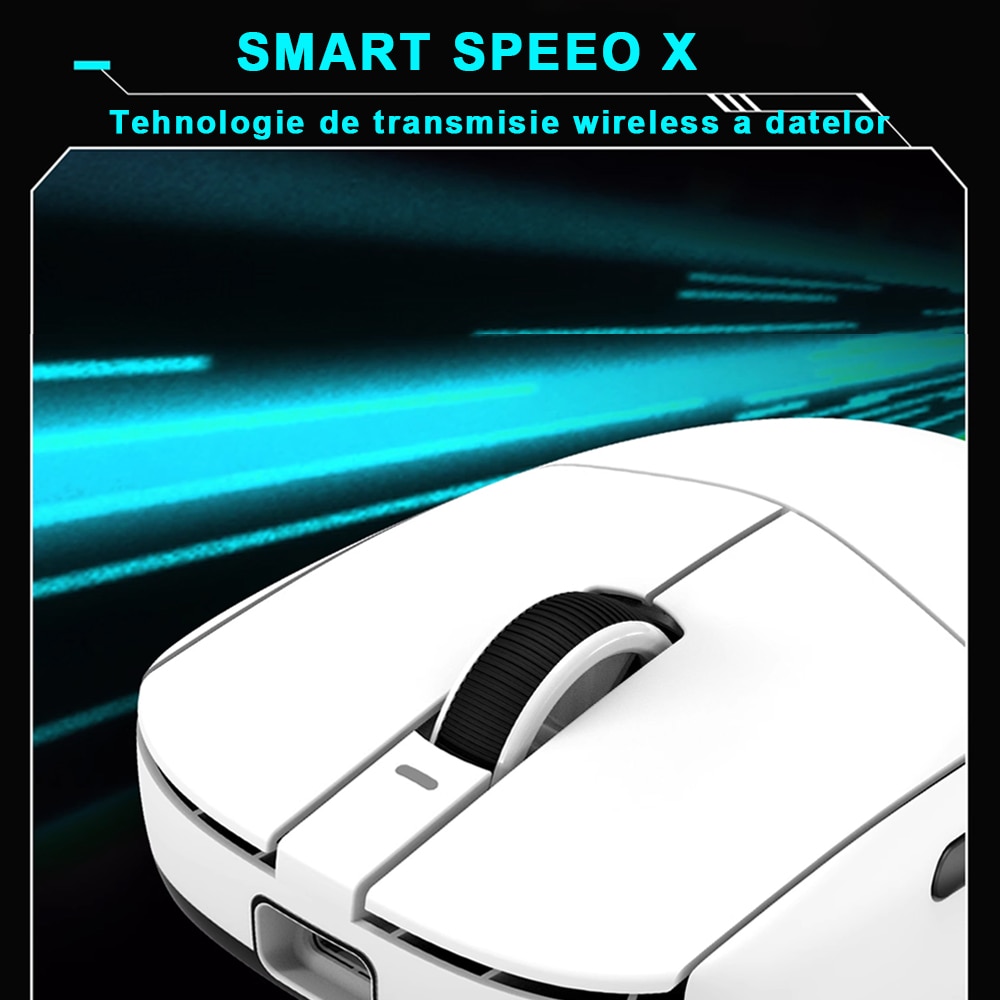 Геймърска мишка VXE R1 SE Plus, сензор, 5 бутона, бяла, 55гр - eMAG.bg