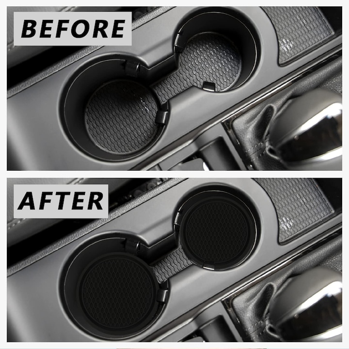 2 db autósülés-tartó készlet tárolórekesszel, 2 db pohártartóval, univerzális, fekete