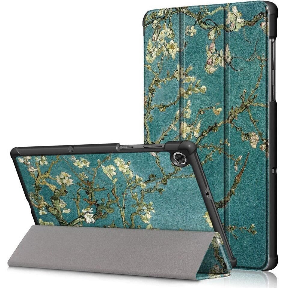 Husa tableta XGSM, tri-fold, protectie, design flori, pentru Lenovo Tab M10 Plus 10.3