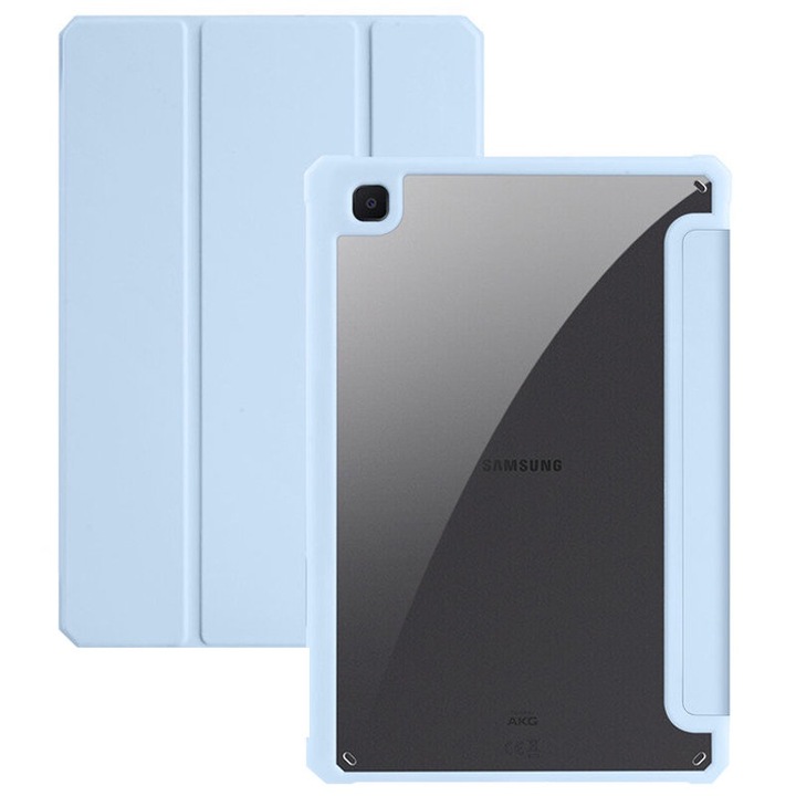 Husa tableta XGSM pentru Samsung Galaxy Tab S6 Lite 2020/P610/P615/S6 Lite 2022, albastra, cu suport si loc pentru stylus