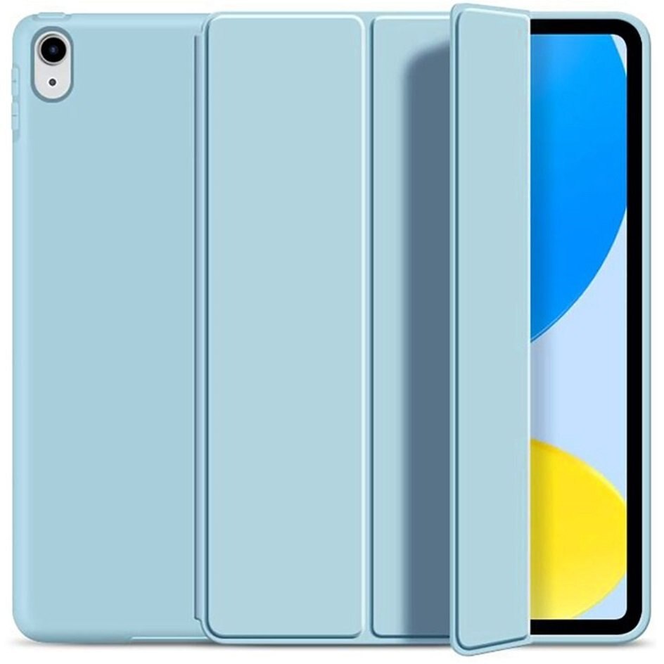 Husa tableta XGSM pentru iPad 10.9" 2022, tri-fold, functie wake up/sleep, albastra