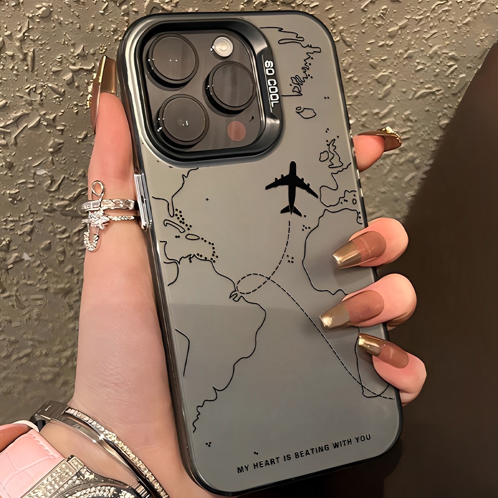 Husa pentru telefon, OEMG, TPU, Pentru iPhone 16 Pro Max, Gri