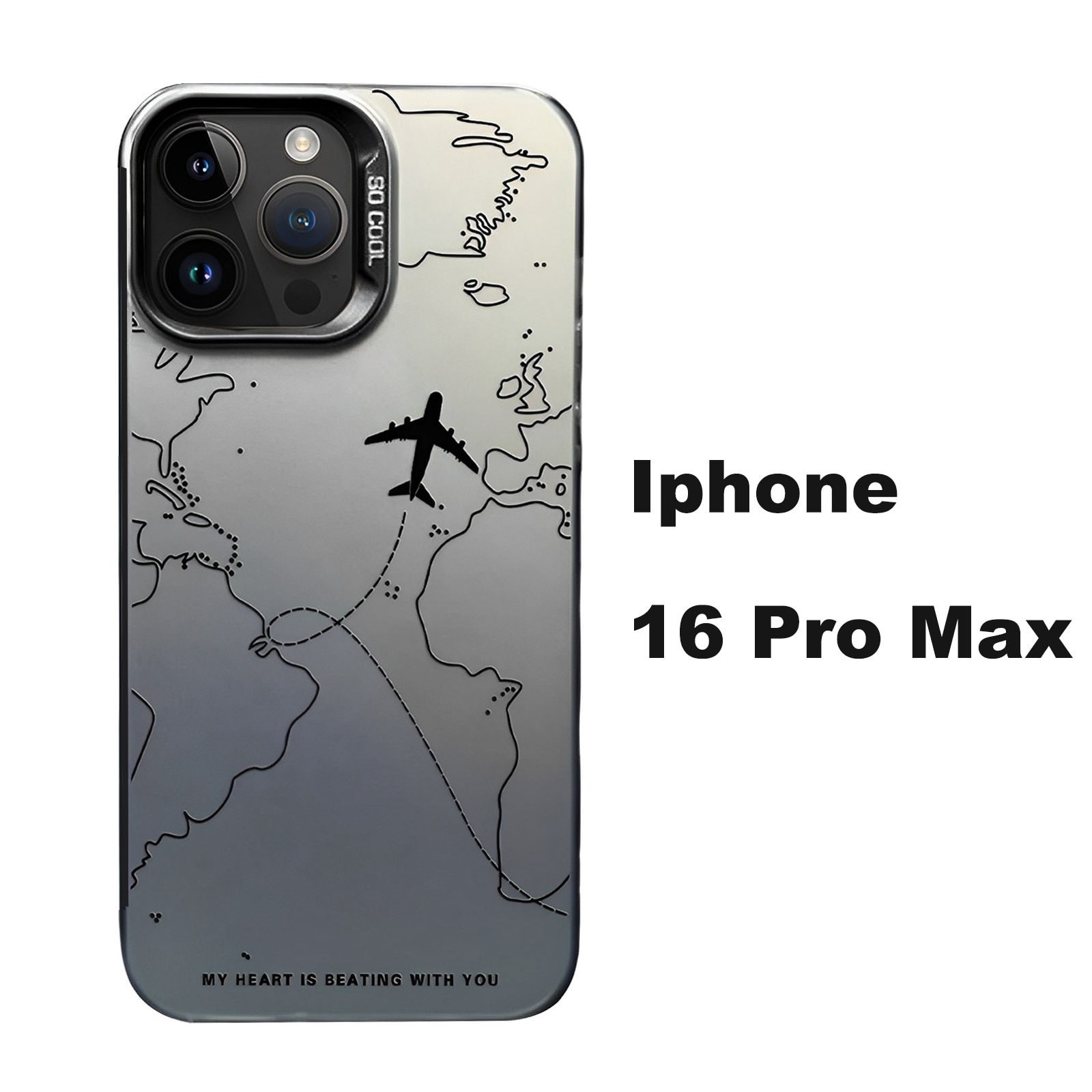 Husa pentru telefon, OEMG, TPU, Pentru iPhone 16 Pro Max, Gri