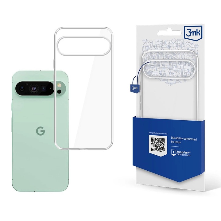 Husa transparenta 3mk, pentru Google Pixel 9, protectie camera, design minimalist