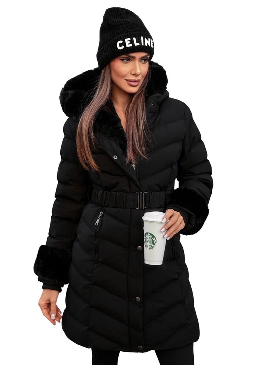 Geaca de femei OZONEE JS/5M3156, Negru