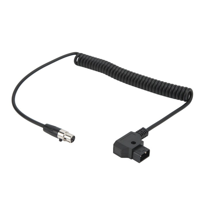 Adapter mini XLR D TAP apa 4 tűs spirál tápkábel TVlogic monitorhoz 12V Enforose