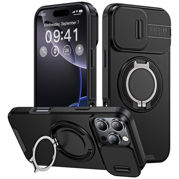 Telefontok, OEMG, TPU, iPhone 16 Pro Max-hoz, fekete