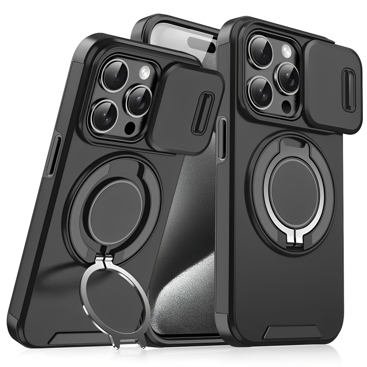 Telefontok, OEMG, TPU, iPhone 15 Pro Maxhez, fekete