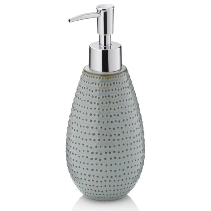 Kela Dots kerámia szappanadagoló, 350 ml, 19,5x8cm, kávébarna színű