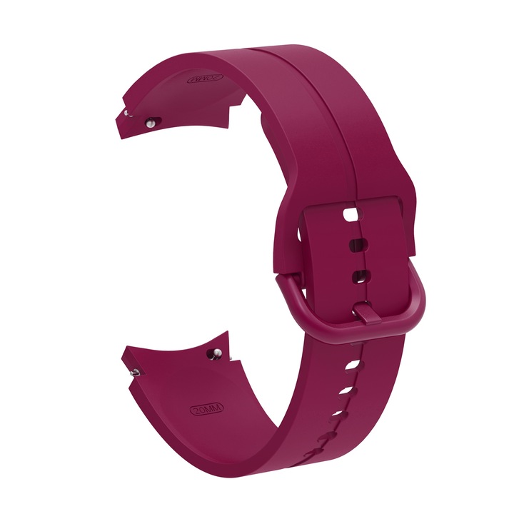 Curea Ceas Vogo® Compatibila cu Samsung Galaxy Watch 6/5/4 (40mm, 44mm, 46mm, 47mm), Watch 6 Classic, Watch 5 Pro Si Watch 4 Classic, 20mm, Silicon, Wine Red
