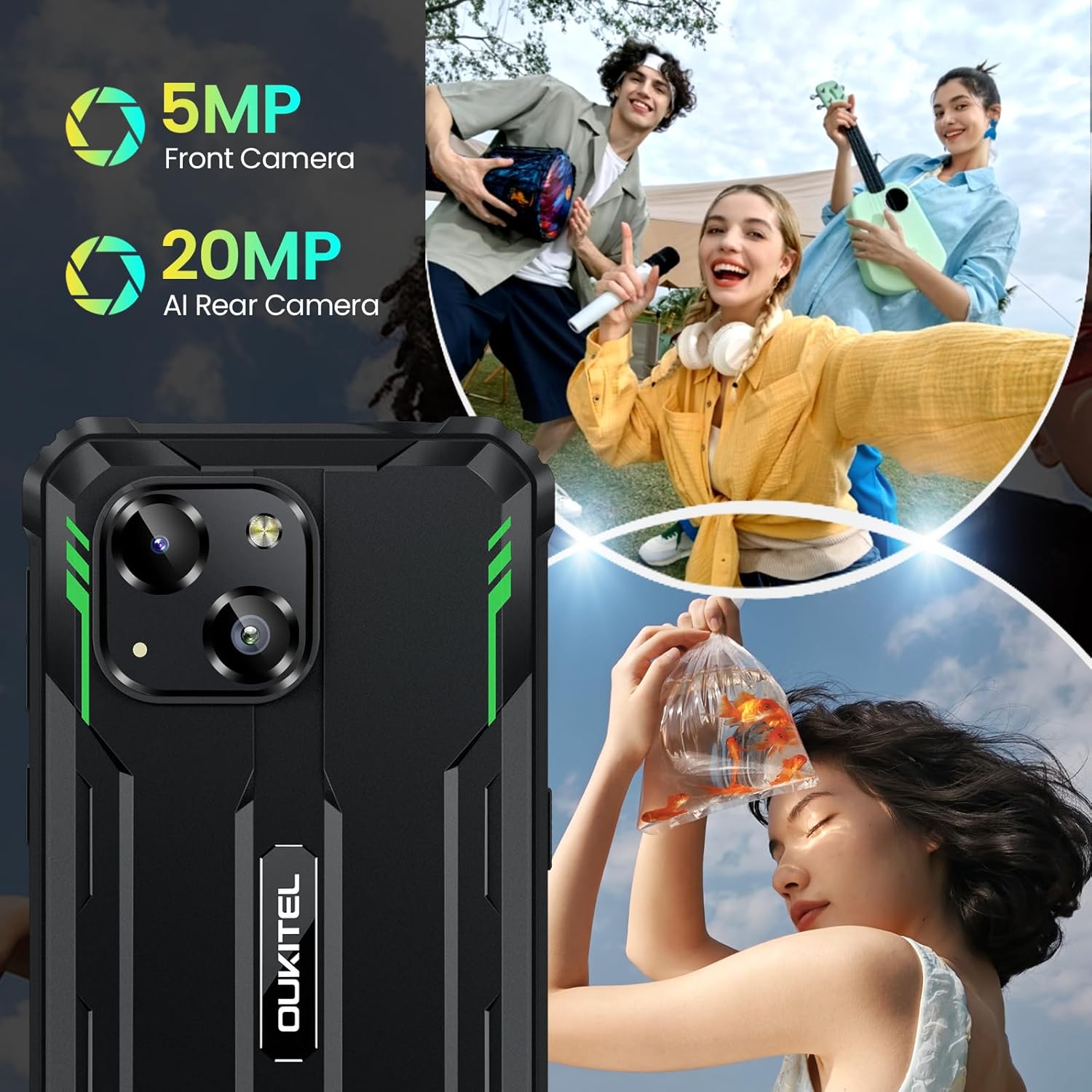 Telefon mobil OUKITEL WP32 Pro, Android 14, Dual SIM 256GB ROM/1T
