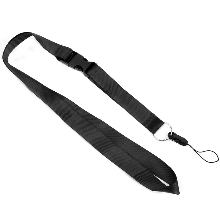 Lanyard pentru controler drone, Enforose, negru, 24x43cm, set 1x lanyard