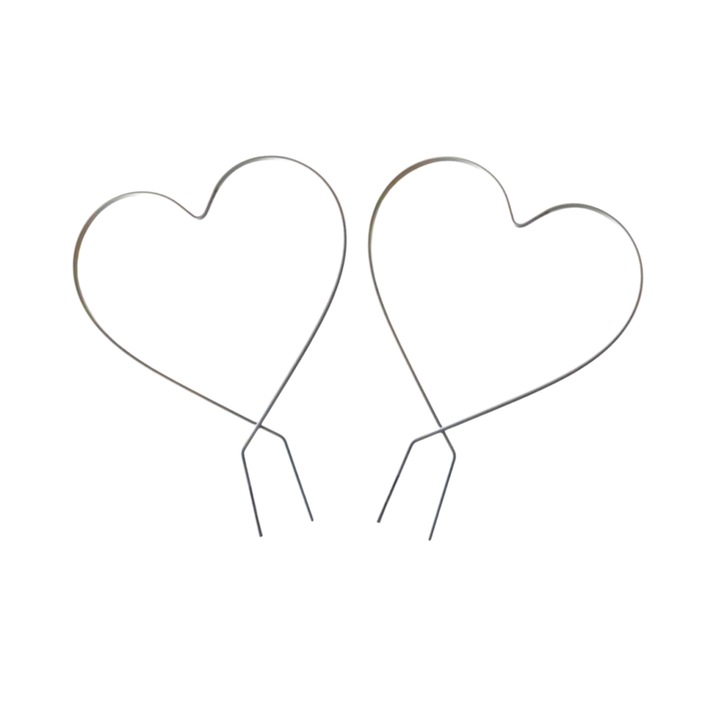 Suporturi pentru plante in forma de inima, Niks, set de 8, metal, 27x27cm, pentru plante cataratoare, interior si exterior