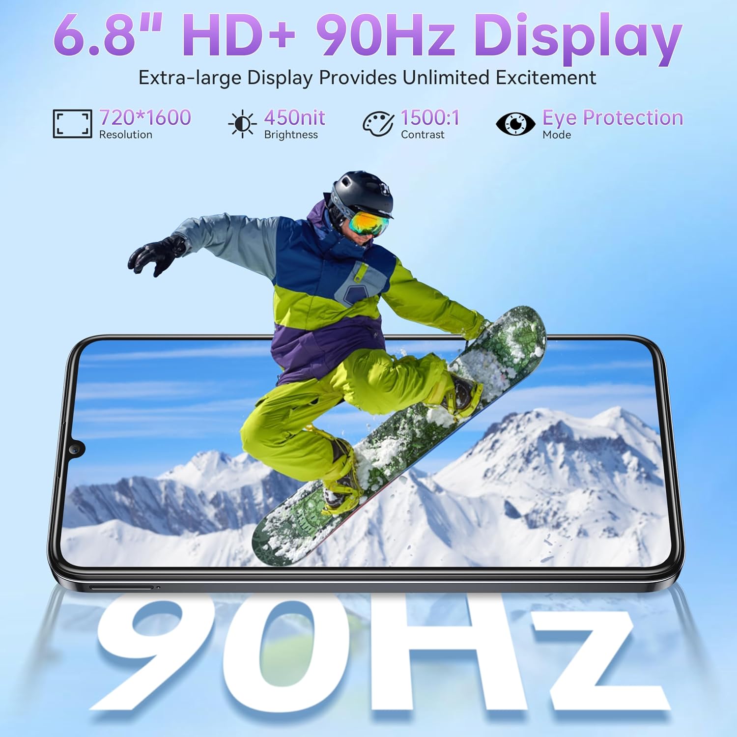 Telefon mobil OUKITEL C51,128GB 18GB RAM, Dual SIM,4G Android 13
