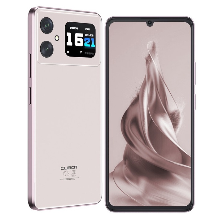 Мобилен телефон CUBOT A20 2024, две SIM карти, 12GB+128GB/1TB, 6.745" HD екран + 90Hz, Android 14, 13MP камера, 4G смартфон, Octa-Core/Face ID/GPS, розов