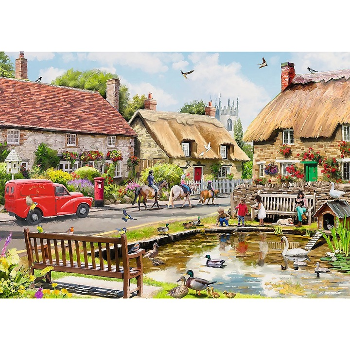 Puzzle Trefl Premium Plus - Tea Time, Vara La Sat, 1000 piese