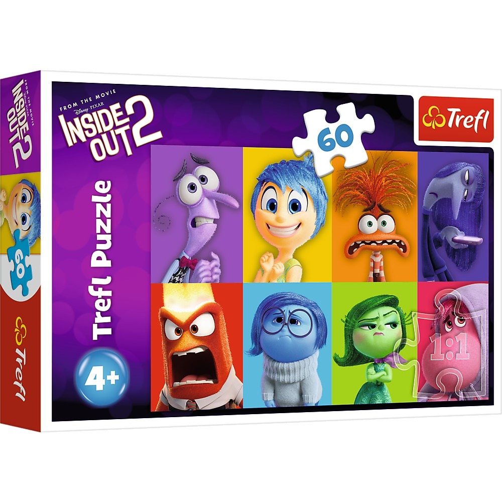 Puzzle Trefl - Disney Inside Out 2, Emotiile Copiilor, 60 piese