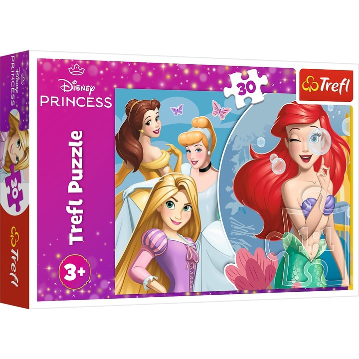 Пъзел Trefl - Disney Princess, Щастливи принцеси, 30 части