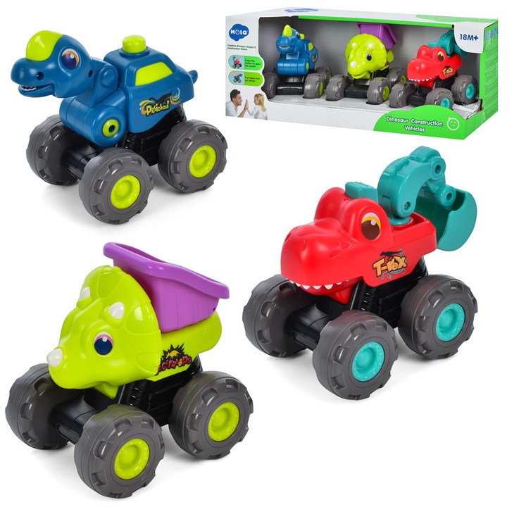 Set vehicule Hola - Dinozauri pull-back