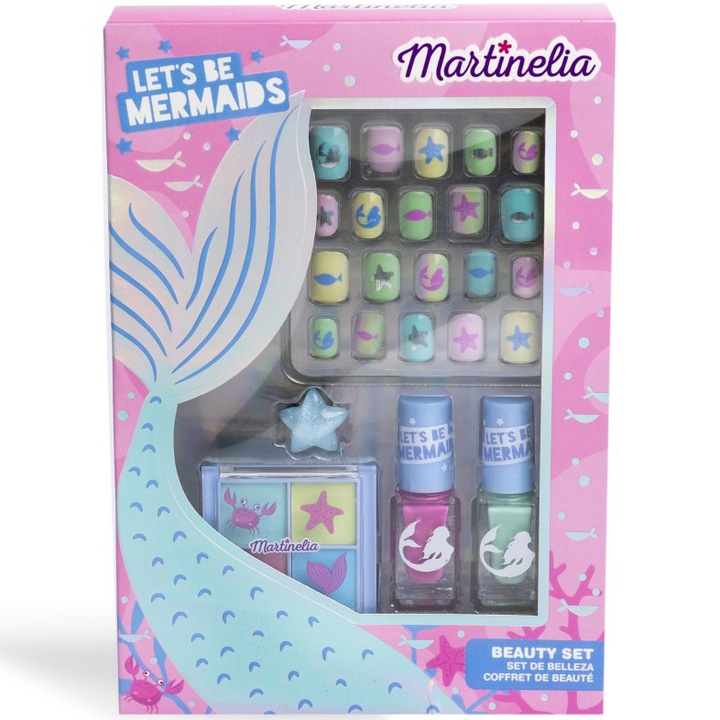 Set de infrumusetare Martinelia - Let's be mermaids, farduri si accesorii manichiura