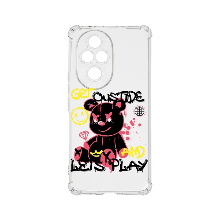 Силиконов калъф BestCase за Honor 200 Pro, Teddy Bear Lets Play, Air-Cushion Technology, 1.5MM, Anti Shock, AS 1554