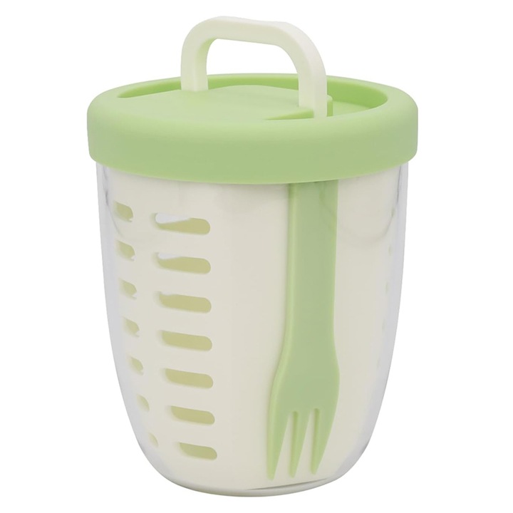 Cutie alimentara, WEPZSXO, 600ml, verde, plastic, etansa, pentru fructe si legume