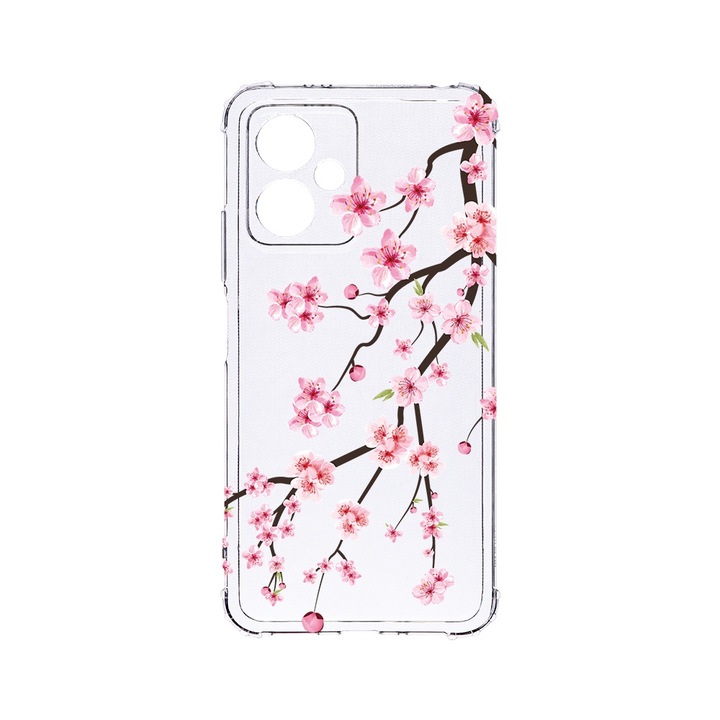 BestCase® Husa Anti Shock 1.5MM, compatibila cu Motorola Moto G54 / Moto G54 Power, Japan Cherry tree, Air cushion Technology, AS 1475