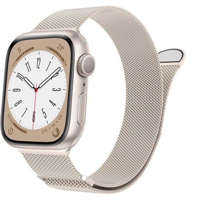 Каишка за Apple Watch от неръждаема стомана, магнитна катарама, закопчалка за iWatch каишки, 38 mm 40 mm 41 mm Milanese Stralight Color