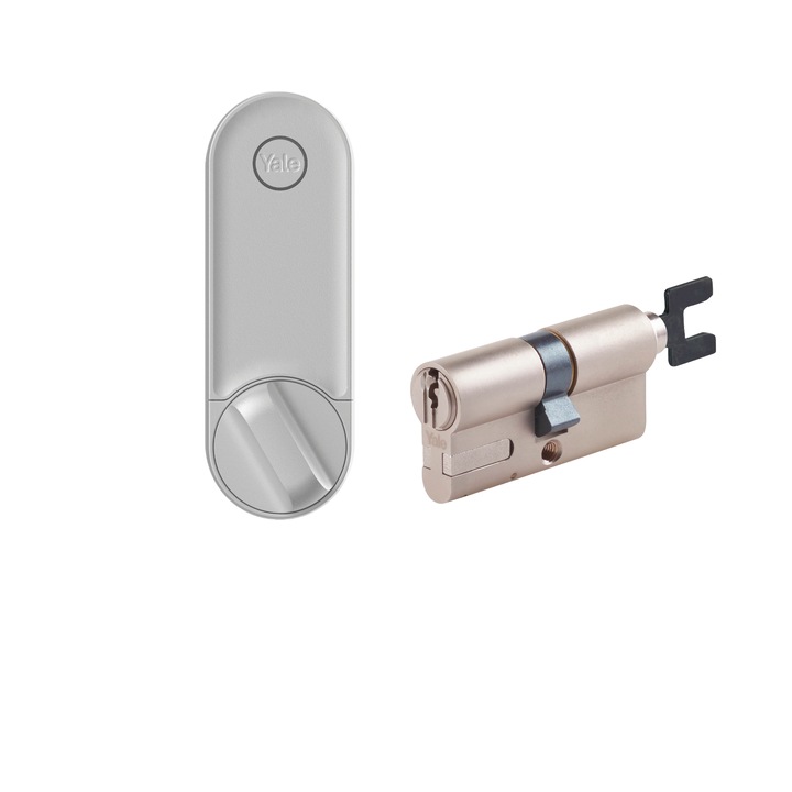 Kit Incuietoare Yale Linus L2 culoare argintiu si cilindru