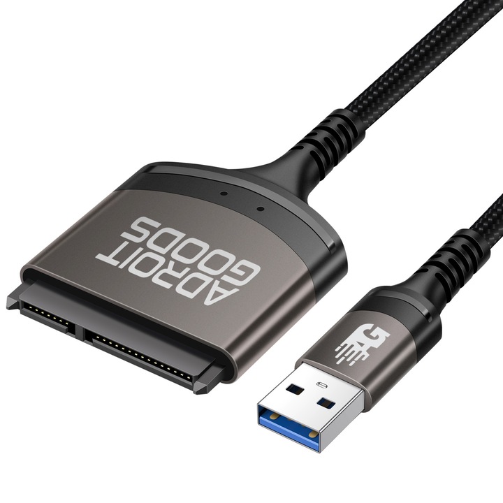Адаптер за кабел AdroitGoods Sata към USB-A 3.0 - Разширяване на твърдия диск - Конектор