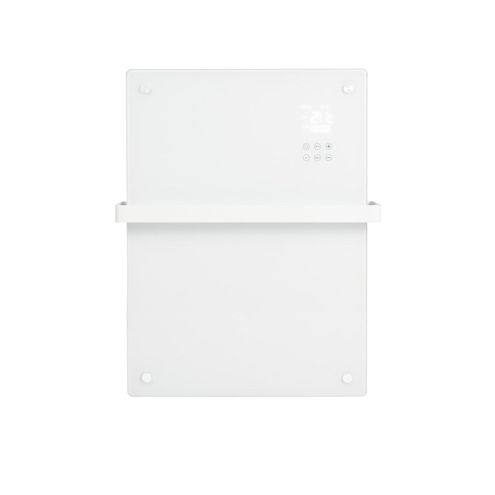 Incalzitor electric pentru baie Eurom, Sani 800 Wifi, control prin aplicatie, temperatura reglabila, timer, termostat, panou tactil, display LED, protectie impotriva supraincalzirii, suport prosoape, protectie impotriva stropilor de apa, alb