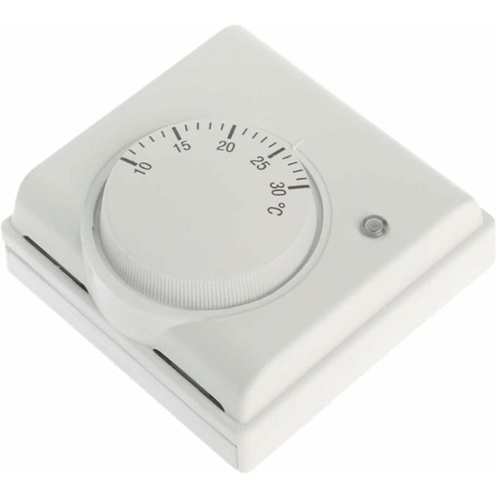 Termostat mecanic, 220V 6A, Alb