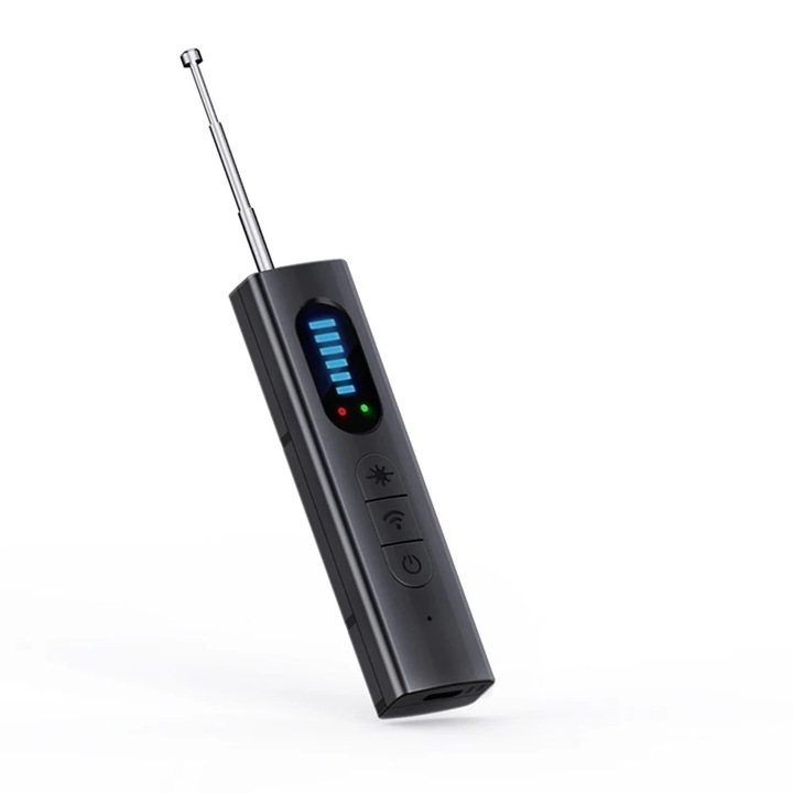 Detector de camere ascunse, dispozitiv de urmarire GPS, scanner RF wireless, protectie de securitate, negru, set complet