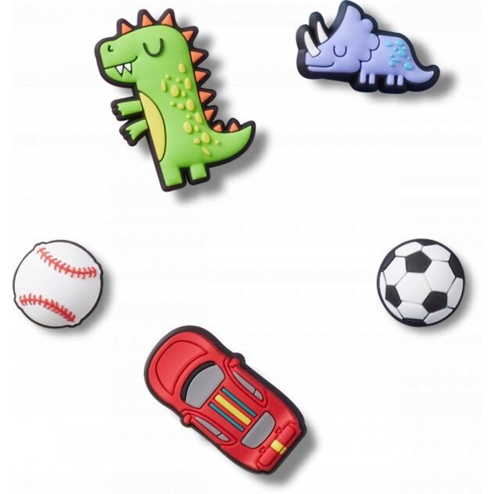 Аксесоар за обувки Crocs Jibbitz, Good Mix Boy Things, 5 части, Многоцветни